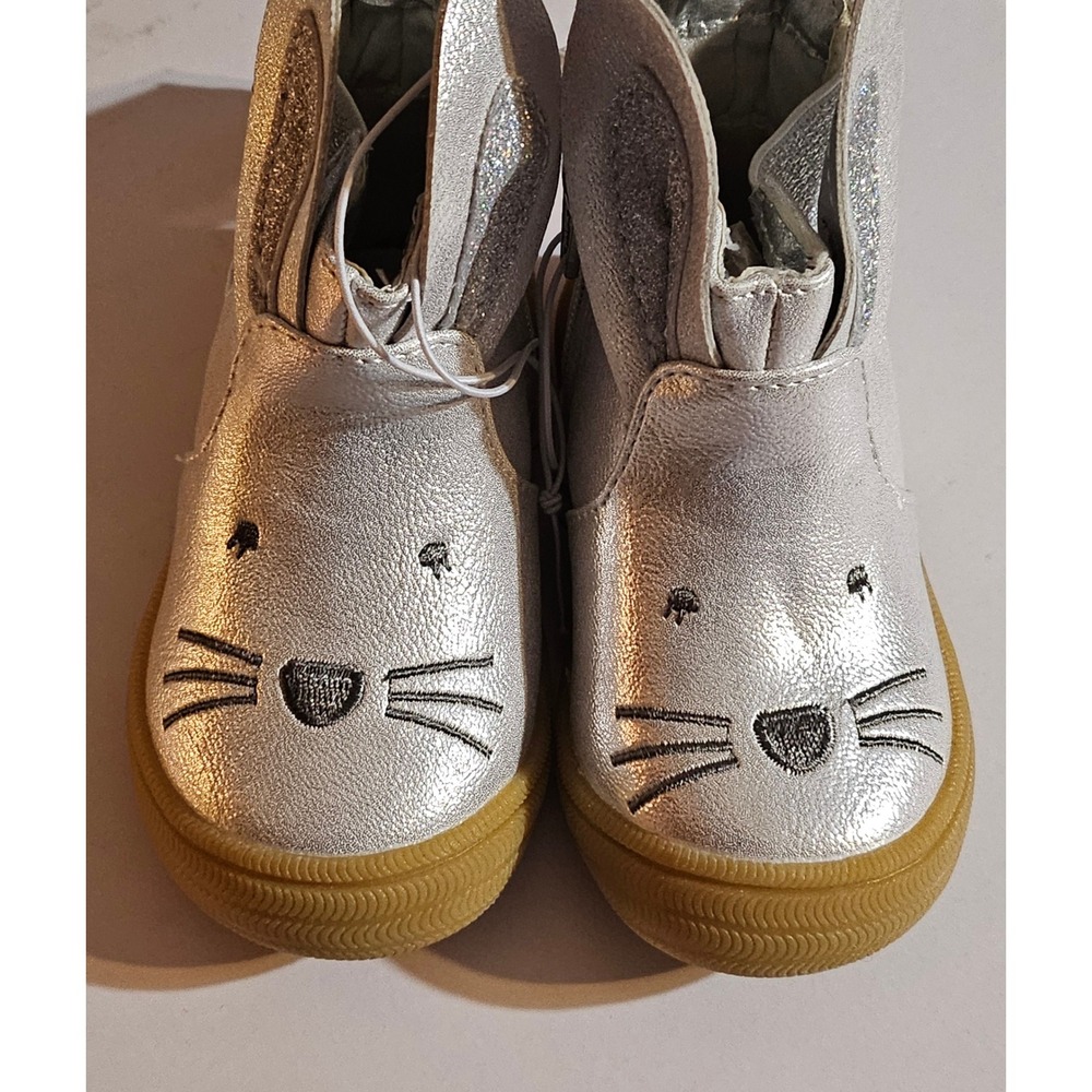 Cat & Jack Estella Bunny Rabbit‎ Boots Girls Size 5 Zipper Closure Glitter Ears